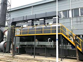 滄州藍鴻機械烤漆廢氣催化燃燒一體機-烤漆房催化燃燒設備